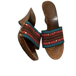 Gucci womens size 5 wooden heels